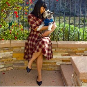 Unique Vintage Plaid Dress